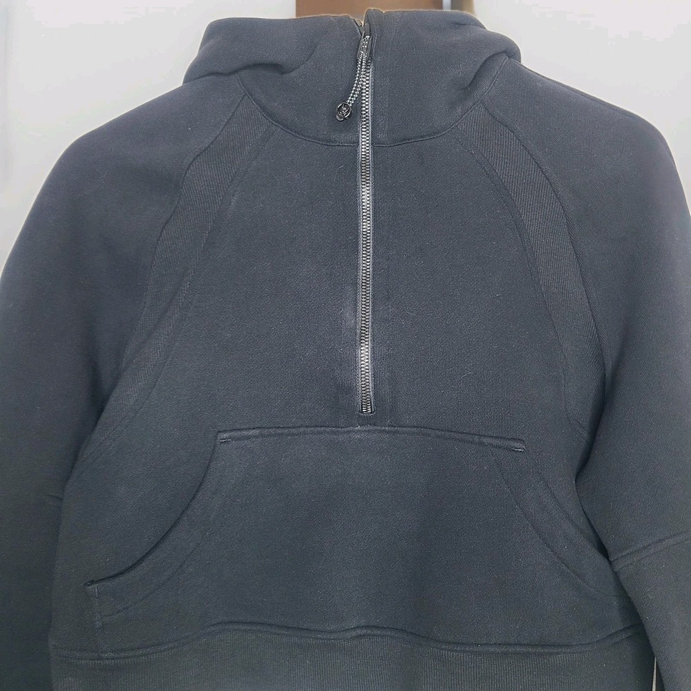 Lululemon Scuba Crop Hoodie Women Size XS/S Half Zip Long Sleeve Black - Picture 2 of 5